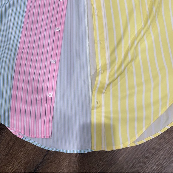 Color Block Button Up - Picture 6 of 12